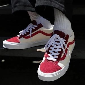 vans style 36 retro biking red skate shoes